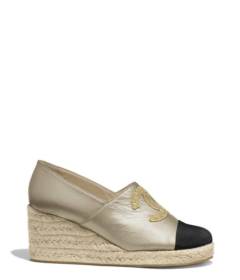 gold Chanel Espadrilles for Women 